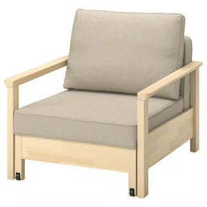 Convertible Armchair Bed with Wooden Frame – Brown Upholstered Sleeper Chair